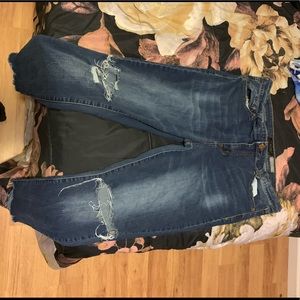 high waisted cropped jeans